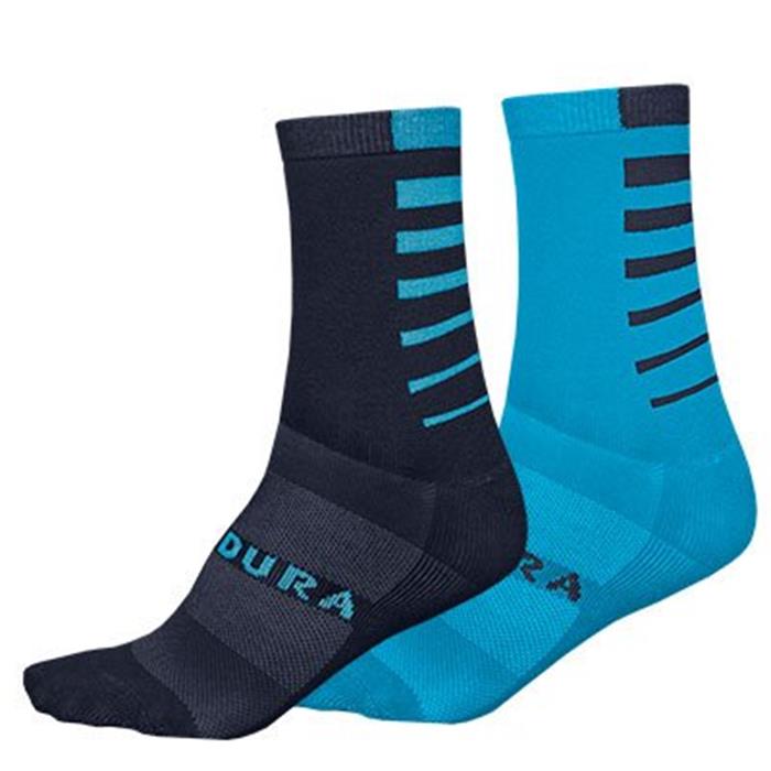 ENDURA - E1264BE Ponožky Coolmax Stripe II electric blue 2pack