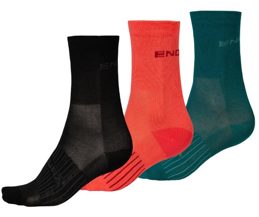 ENDURA - E1265BK Ponožky dámské Coolmax Race black 3pack