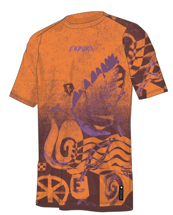 ENDURA - E5214ENO dres pánský SingleTrack Print Tee S/S end orange