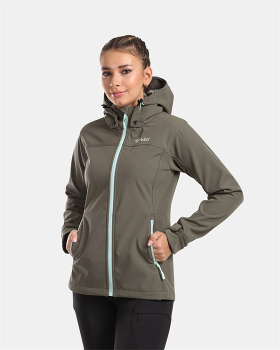KILPI - Bunda dámská softshell RAVIA-W, tm.zelená 36