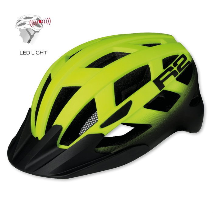 R2 - Přilba ATH18Z LUMEN neon žlutá/černá matná