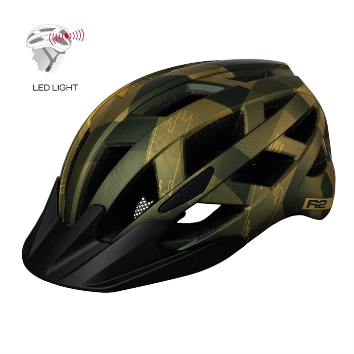 R2 - Přilba junior ATH20A2 LUMEN tmavě zelená/tmavě zlatá S (52-56cm)