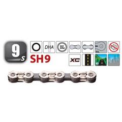 Yaban - Řetěz  SH9C stříbrno/šedý  9x